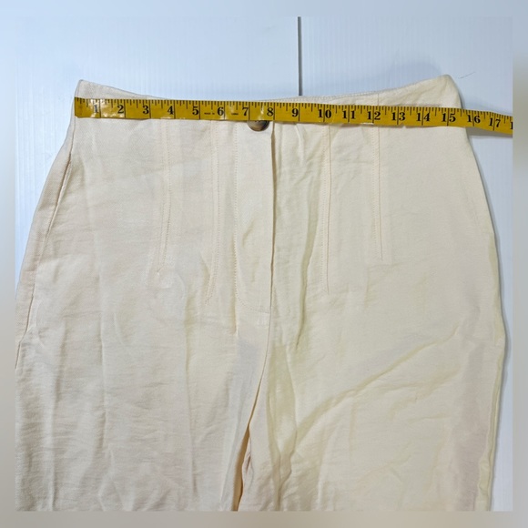 Topshop Ecru Stitch Wide Leg Pants - 8 - Picture 9 of 11